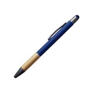Monza - Rubber Finish Metal Ball Point Click Pen - Blue