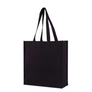 Clarke - 10 OZ Canvas Tote Bag with All Sides Gusset (Black)