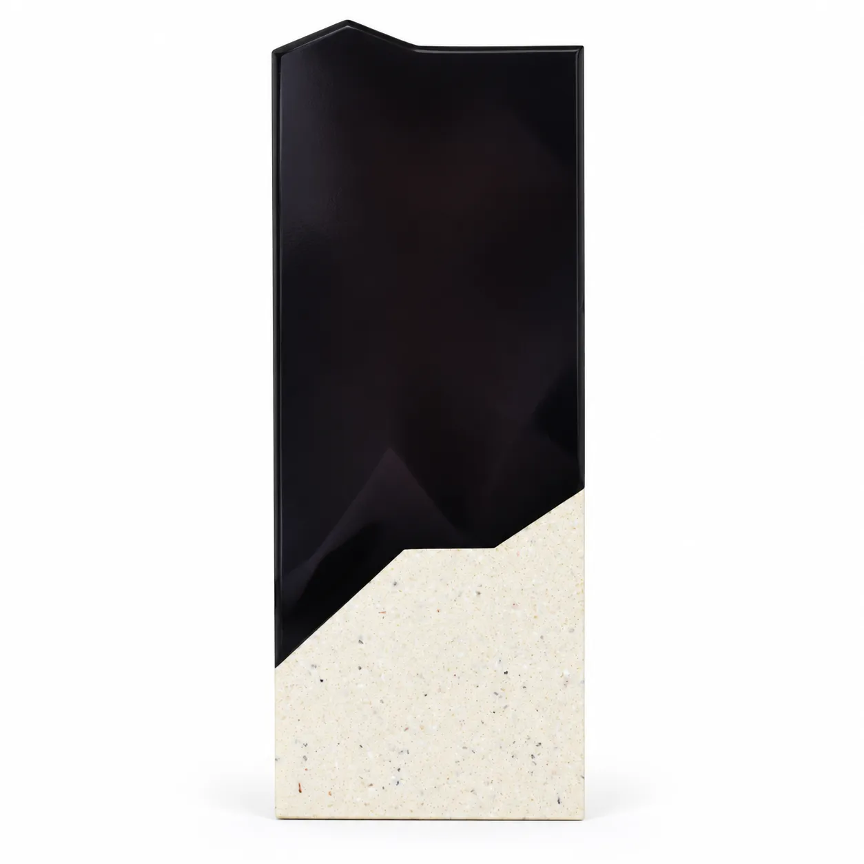 Black Faceted Prism Crystal Award - Image 4
