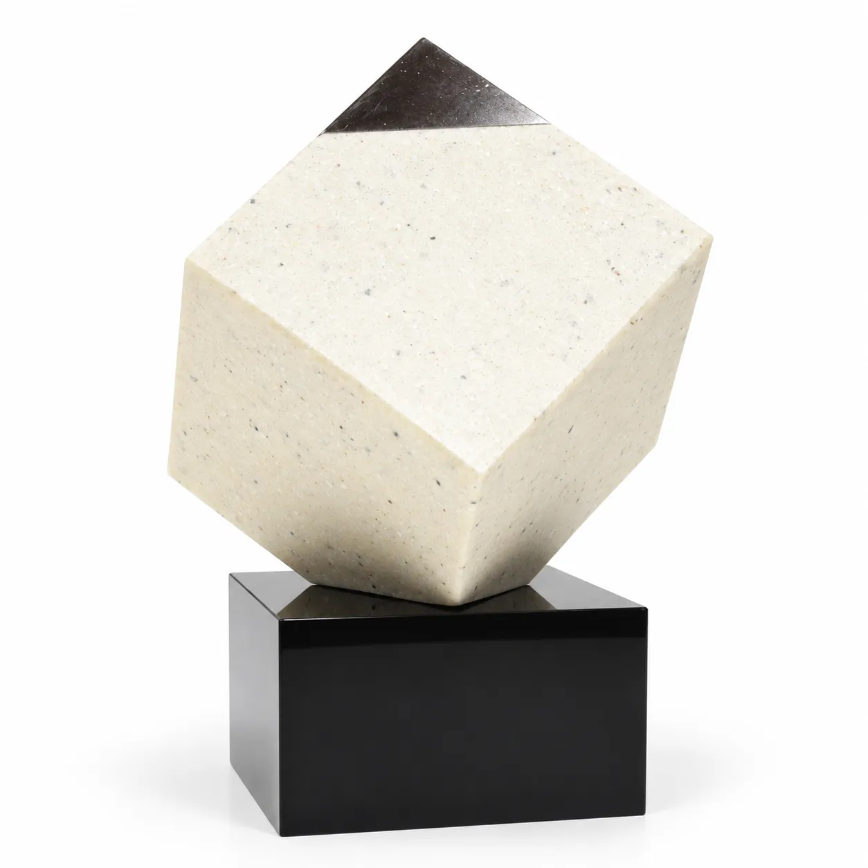 Diamond Corner Crystal Award with Black Base - Image 2