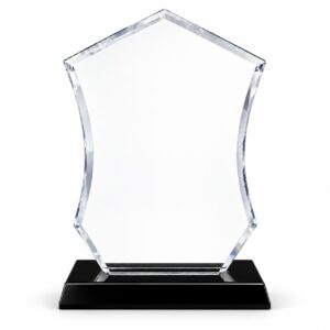 Shield-Shaped Crystal Glass Award