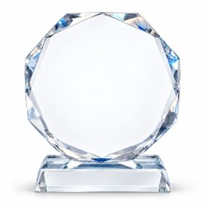Faceted Round Crystal Glass Award