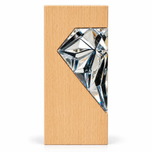 Beech Wood & Silver Crystal Diamond Award