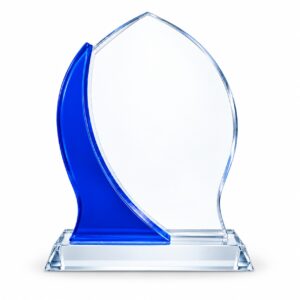 Blue Flame Crystal Glass Award