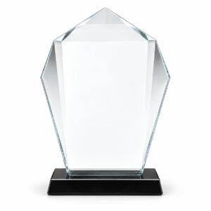 Faceted Pointed Crystal Glass Award