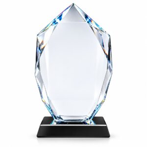 Pointed Faceted Crystal Glass Award