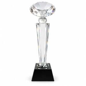 Tall Diamond Crystal Excellence Trophy