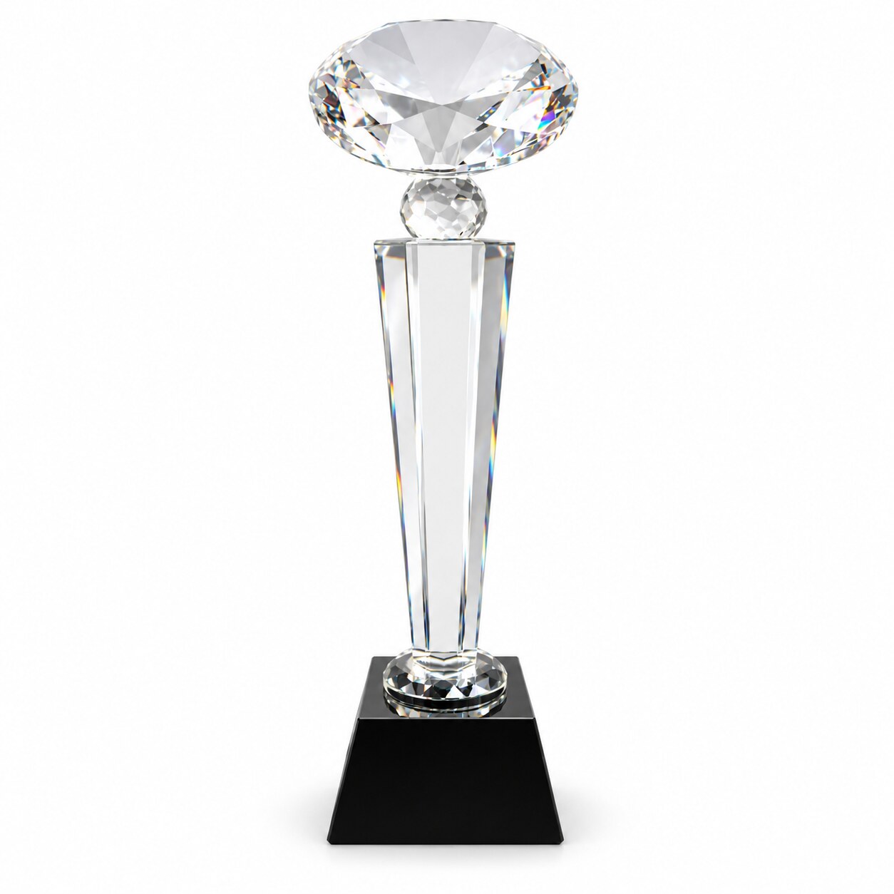 Tall Diamond Crystal Excellence Trophy