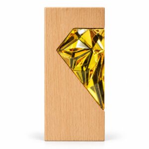 Beech Wood & Amber Crystal Diamond Award