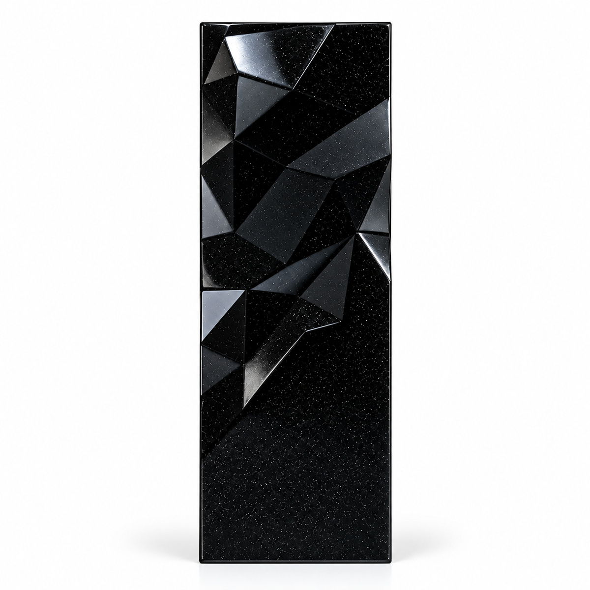 Black Geometric Faceted Crystal Award