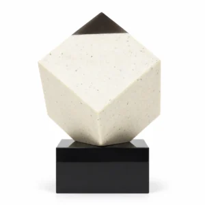 Diamond Corner Crystal Award with Black Base
