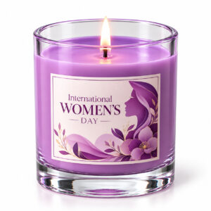Women’s Day Purple Scented Soy Candle – 200ml