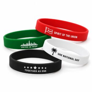 UAE National Day Silicone Wristband – Single-Colour Printing