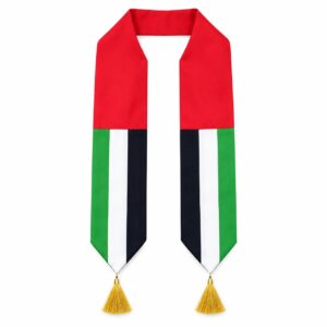 UAE National Day Scarf with Gold Tassels